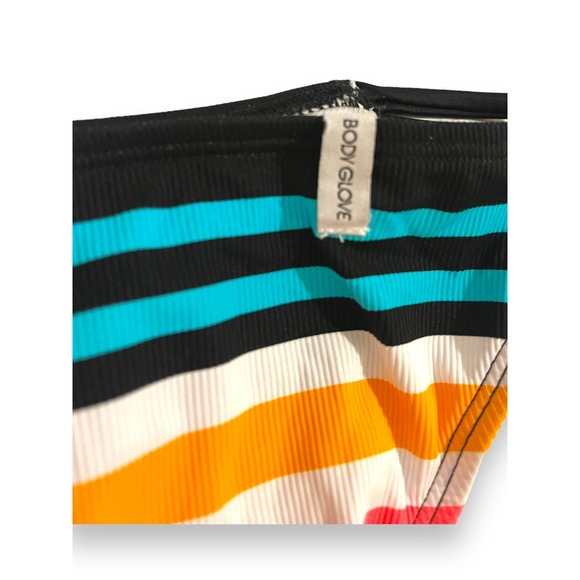 Body Glove Coral Reef Flirty Surf Rider Bikini Bottom | Sz XL, Black Multi - Picture 9 of 10